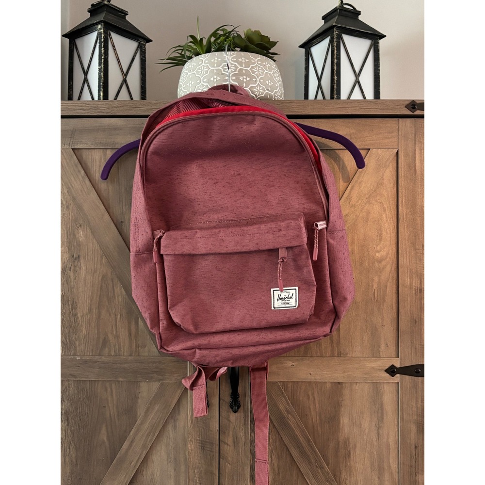 Herschel Supply Co Heritage Backpack Mauve Rose Pink Crosshatch Canvas Bag